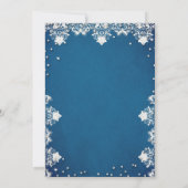 デニムダイアモンズレースジーンズモダンブライダルシャワー 招待状 (裏面)