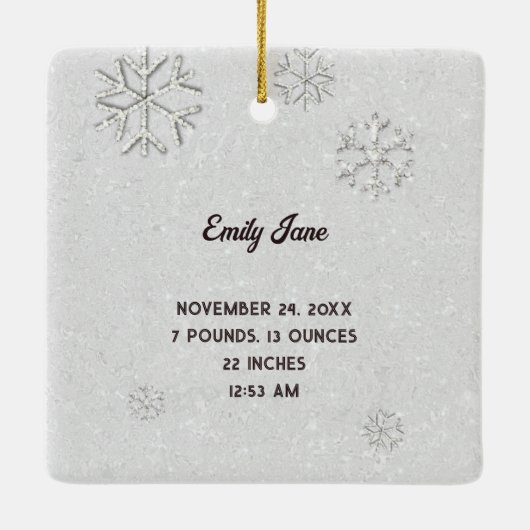 デニムダイアモンズ初めてのクリスマスティアラ祖父母 セラミックオーナメント (裏面)