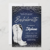 デニムダイアモンド女性のカーボーイブーツカントリーバチェロレッテ 招待状 (正面)