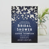 デニムダイヤきらきら光るズバタフライブライダルシャワー 招待状 (スタンド正面)