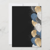 デニムダイヤきらきら光るンズバルーン30歳の誕生日 招待状 (裏面)