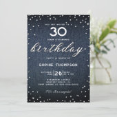 デニムダイヤエレガントズクラシー30歳の誕生日パーティー 招待状 (スタンド正面)