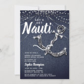 デニムダイヤモンドいかりビーチライトブライダルシャワー 招待状 (正面)