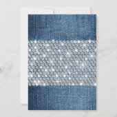 デニムダイヤモンドとゴールドパール 招待状 (裏面)