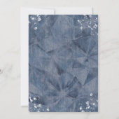 デニムダイヤモンドグリッターエレガントきらきら光るバチェロレッテ 招待状 (裏面)
