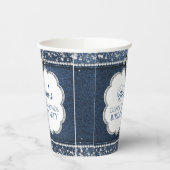 デニムダイヤモンドバースデーパーティー紙カップ 紙コップ (左)