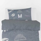 デニムダイヤモンドパーソナライズされたグリッター10代のガールギフト 枕カバー