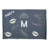 デニムダイヤモンドパーソナライズされたグリッター10代のガールギフト 枕カバー (正面)