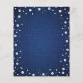 デニムダイヤモンドパールウェディングシャワーサンキューカード (裏面)