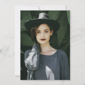 デニムダイヤモンド女性のカーボーイブートフォト卒業パーティー 招待状 (裏面)