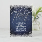 デニムダイヤモンド書道30歳の誕生日パーティー 招待状 (スタンド正面)