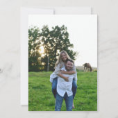 デニムダイヤモンド真珠フォトカップルのシャワー 招待状 (裏面)