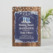 デニムダイヤ素朴ズカウボ結婚イーズブライダルシャワー 招待状 (スタンド正面)