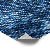 デニムテクスチャ:ブルージーンズの背景。 ポスター (角)