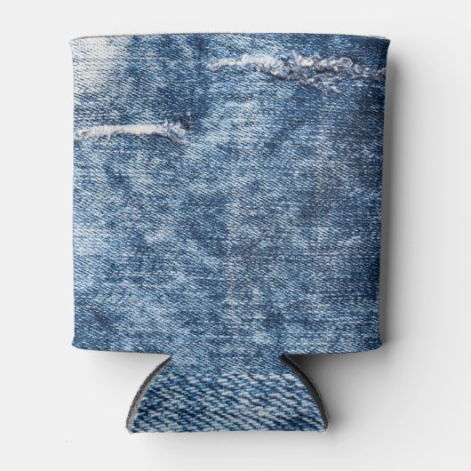 デニムテクスチャ：ブルージーンズの背景。 缶クーラー (正面)