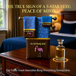 デニムテクスチャ.brownロマンチックなピンクのフラミンゴ バスタオルセット