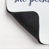 デニムドレスのスティックガール引用文 マウスパッド (コーナー)