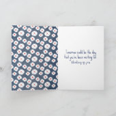 デニムドレスを着た可愛いスティックガール カード (内部)