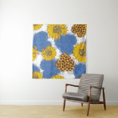 デニムハートは、裂けた縁と裂けた布で作られる タペストリー (インサイチュ(横))