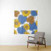 デニムハートは、裂けた縁と裂けた布で作られる タペストリー (インサイチュ)