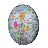 デニムバックポケット花平和ラブホープ ダーツボード (正面右)