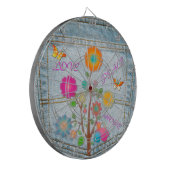 デニムバックポケット花平和ラブホープ ダーツボード (正面左)