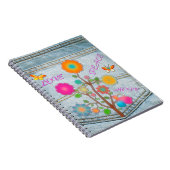 デニムバックポケット花平和ラブホープ ノートブック (右側)