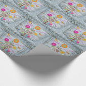 デニムバックポケット花平和ラブホープ ラッピングペーパー (角)