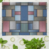 デニムパターン キッチンタオル (折り畳み)