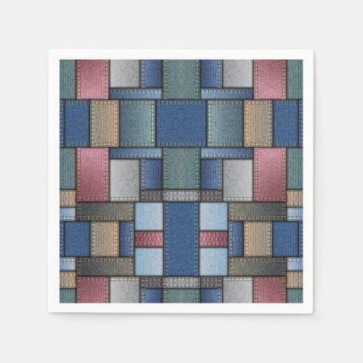 デニムパターン スタンダードカクテルナプキン (正面)