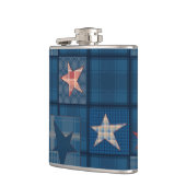 デニムパッチワーク フラスク (左)