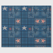 デニムパッチワーク ラッピングペーパー (フラット)