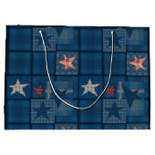 デニムパッチワーク ラージペーパーバッグ (裏面)