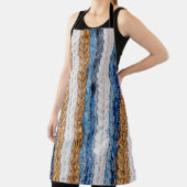 デニムパッチワーク：リサイクルジーンズの敷物。 エプロン (インサイチュ)