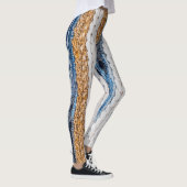 デニムパッチワーク：リサイクルジーンズの敷物。 レギンス (右)