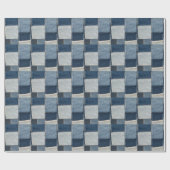 デニムパッチワーク:ヴィンテージテキスタイル ラッピングペーパー (フラット)