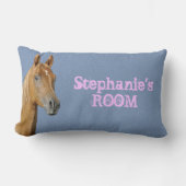 デニムパーソナライズされたブルーカラー馬枕 ランバークッション (正面)