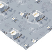 デニムファッションクリスマスサンタパターン ショートテーブルランナー (コーナー)