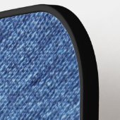 デニムフェイクジーンズドッグポープリント ピックルボールラケット (左詳細)