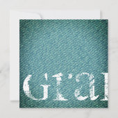 デニムフランスのガール卒業パーティー招待状 招待状 (裏面)