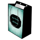 デニムブルーとブラック21歳の誕生日 ミディアムペーパーバッグ (裏面アングル)