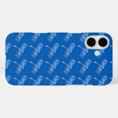 デニムブルーに青淡い色の色のトンボ Case-Mate iPhoneケース (裏面 (横))