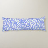 デニムブルーの水色ゼブラパターン ボディピロー (裏面)