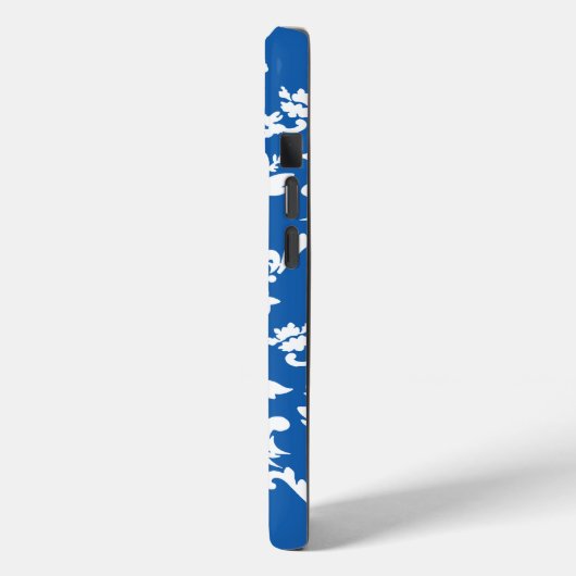 デニムブルーはっきりしたダマスク@エムポリオモファ Case-Mate iPhoneケース (裏面 / 左)