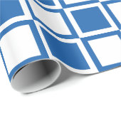 デニムブルーはっきりしたモダンスクエア ラッピングペーパー (ロールコーナー)