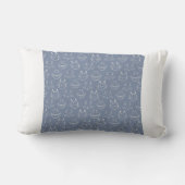 デニムブルーキャット顔スケッチ ランバークッション (裏面)