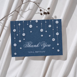 デニムブルージャンベビーシャワー サンキューカード