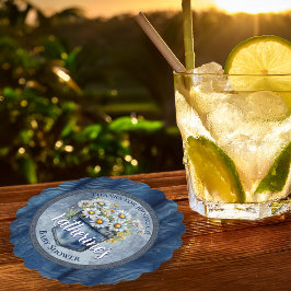 デニムブルージャン | デイジーフローラベビーシャワー ペーパーコースター