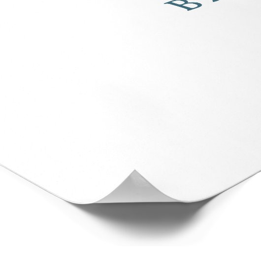 デニムブルージーンクロセスラインベビーシャワーウェルカム ポスター (角)