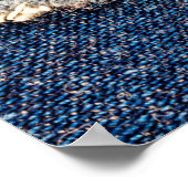 デニムブルージーンズのファブリック枠。漂白デニムファブ ポスター (角)